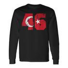 Kahramanmaras 46 Memleket Turkish Flag Langarmshirts