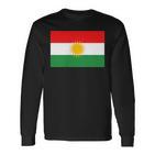 Kurdistan With Kurden Flag Langarmshirts