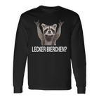 Lecker Bierchen X New Pedro Waschbär Meme Cute Racoon Langarmshirts