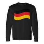 Leuchtendes Herz Deutsche Flagge Colours Germany Fan Langarmshirts