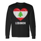 Libanon Flag Lebanese Langarmshirts