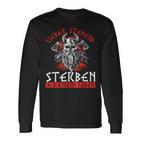 Lieber Stehend Sterben Als Kniend Leben Tattoo German Rock Langarmshirts