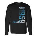 Limited Edition August 1959 Mann Frau 65 Geburtstag Langarmshirts