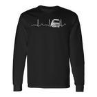 Lorry Driver Heartbeat Pulse Langarmshirts