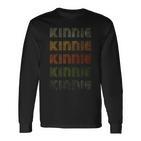 Love Heart Kinnie Grungeintage-Stil Schwarz Langarmshirts