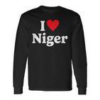 I Love Niger Langarmshirts