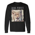 Luchs Perfect X Lynx Bobcat Looks Perfect Lustiger Luchs Langarmshirts