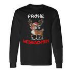 Lustige Rentier Frohe Christmas Langarmshirts