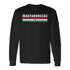 Magyarország Hungaryintage Hungarian Flag Hungarian Langarmshirts