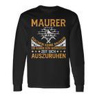 Maurer Masonermeister Bricklayer's Langarmshirts