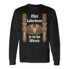 Mei Lederhosn Is In Da Wäsch Oktoberfest Costume Langarmshirts