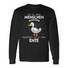 Mein Menschen Kostüm Bin Ich Eine Ente German Langu Langarmshirts