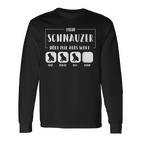 Mein Schnauzer Hört Aufs Wort Schnauzer Dog Langarmshirts