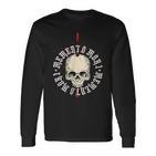 Memento Mori Lettering Skull Langarmshirts