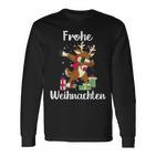 Merry Christmas Reindeer  Christmas Eve Langarmshirts