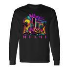 Miami Floridaibrant Colourful Miami Souvenir Langarmshirts