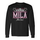 Mila Lass Das Die Mila Machen First Name S Langarmshirts