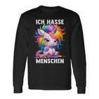 Misantroph Ich Hasse Menschen Langarmshirts