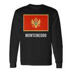 Monte Flag Montenegrinian Langarmshirts