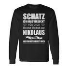 Nikolaus Für Sie Ehefrau Nikolaustag Für Him Ehemann Freund Langarmshirts