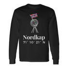 Nordkap Coordinates Langarmshirts