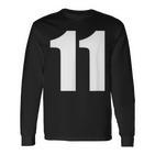 Number Eleven Number 11 Numbers Langarmshirts