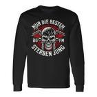 Nur Die Besten Die Jung Biker Statement Rocker Langarmshirts