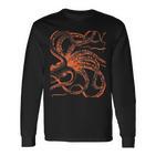 Octopus Tentacle Kraken Cthulhu Steampunk Ocean Sea Legend Langarmshirts