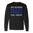 Oh Schon Ouzo Watch Jamas Slogan Alcohol Greek Ouzo Langarmshirts