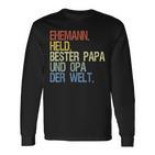 Opa Und Papa Bester Papa Und Opa Der Welt Langarmshirts