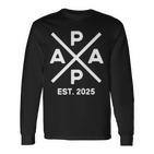 Papa Est 2025 Werdender Papa 25 Level Up Zum Papa 2025 Langarmshirts