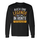 Pension Eine Legende Geht In Rente Rentner 2023 Langarmshirts