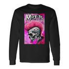 Pink Misfits Skull Fanart Langarmshirts