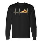 Pizza Pepperoni Pizza Heartbeat Langarmshirts