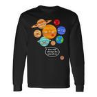 Pluto Planet Cartoon Planets Never Forget Pluto S Langarmshirts