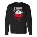 Polen Fußball Polska Fan-Trikot Mit Polnischer Flag Langarmshirts