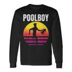 Poolboy Bademeister Lifeguard Swimming Pool Indoor Pool Langarmshirts