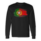 Portugal Flag Portugal Fan Item Jersey Em 2024 Langarmshirts