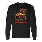 Proud Of Spain Bull Flags Español Pamplona Langarmshirts