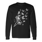 Pusteblume Butterblume Mit Schmetterlingen Im Garten Langarmshirts