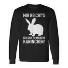 Rabbit Mir Reicht's Ich Geh Zu Meinem Rabbit Langarmshirts