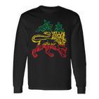 Rastafari Lion Of Judah Reggae Langarmshirts