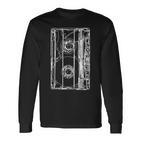 Retro 90S Costume Music Cassette Langarmshirts