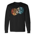 Retro Dice Gameintage Dice Langarmshirts