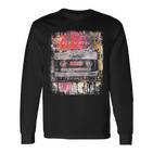 Retro Style Old School Music Tape Cassetteintage Mixtape Langarmshirts