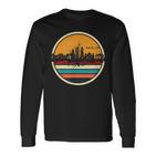 Retrointage Berlin Skyline Berlin City Langarmshirts