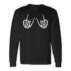 Rock & Roll Skeleton Hand Langarmshirts