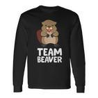 Rodent Team Beaver Team Beaver Love Flannelette Langarmshirts