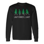 Running Forrest Running Slogan Langarmshirts