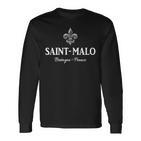 Saint-Malo Bretagne Frankreich Fleur De Lis Langarmshirts